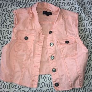 new look pink denim jacket